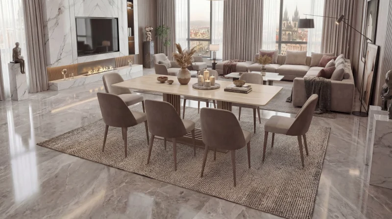 colonnade_wood_main Ultramodern étkezőasztal prémium tölgyfa asztallappal elegáns kivitelben