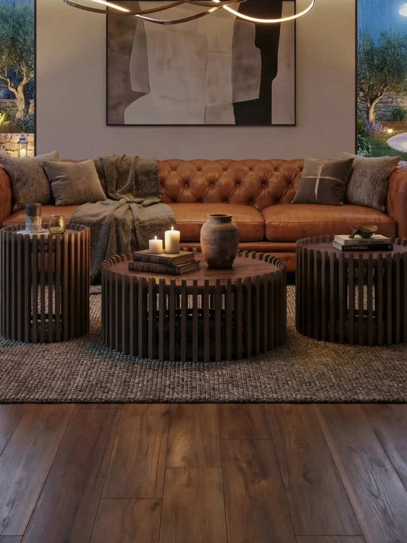 Fa dohányzóasztal modern design stílusban